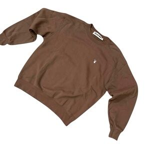 PLAYBOY by PacSun Chocolate Brown Crewneck Sweatshirt Rhinestone Bunny Small Y2K
